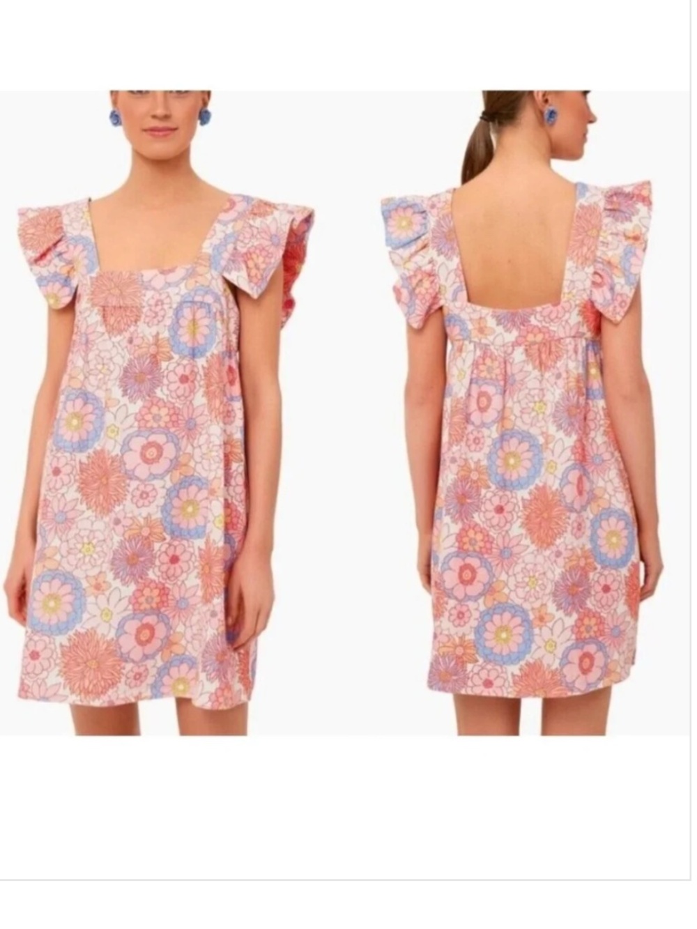 Tuckernuck x Cameran Eubanks wimberly folly floral flutter sleeve mini dress XS